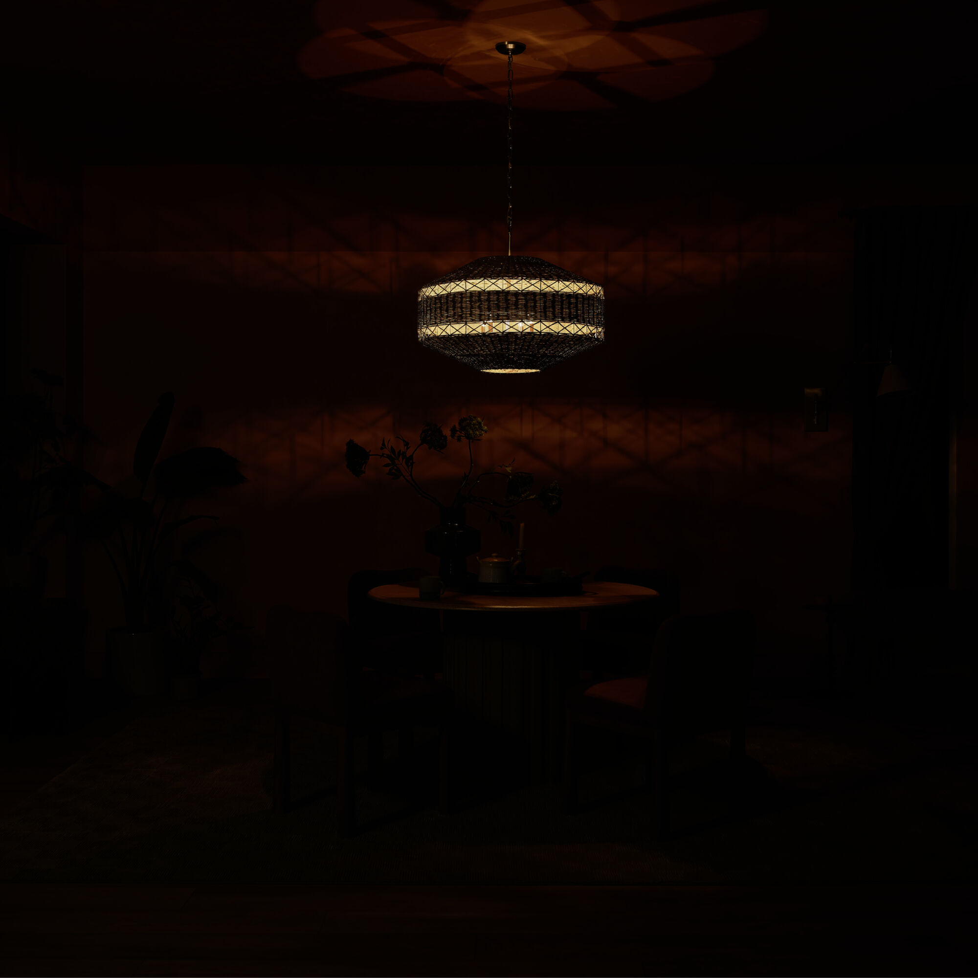 Lulo 4 Light Champagne Bronze Pendant Ceiling Light